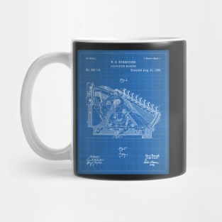 Adding Machine Patent - Accountant Accounting Office Art - Blueprint Mug